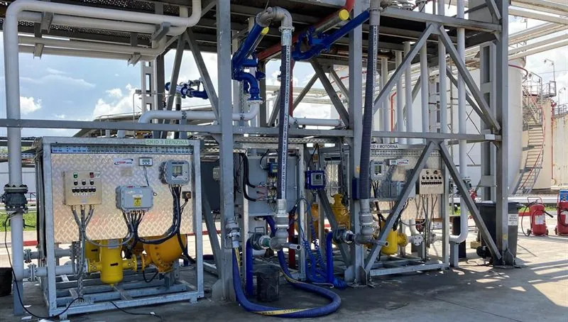 Skid-uri Lukoil de încărcare auto la parcul de rezervoare Cluj